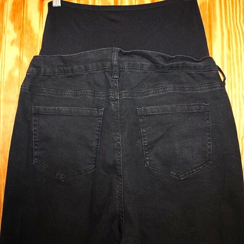 Time and Tru Maternity Black Straight Leg Jeans - Size L (12-14) - Picture 4 of 9